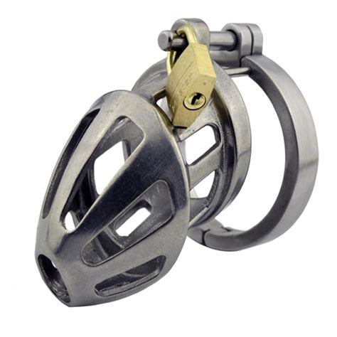 stainless steel male chastity penis cage cock lock device 4size rings cock cage metal chastity