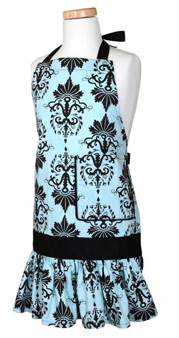 Cute And Pretty Aqua Damask Girls Sadie Apron Use Coupon Code Turkey40 For 40 Off Your