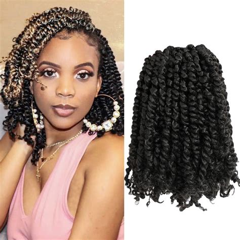 10 Inch Passion Twist Crochet Hair 8 Packs Pre Twisted Passion Twist H