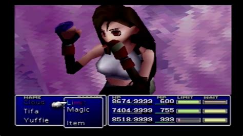 Final Fantasy 7 Ps1 Tifa Uses Her Limit Break On Safer∙sephiroth