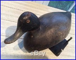 Vintage George Warin Drake Bluebill Duck Decoy Original Paint Fine Form Ontario