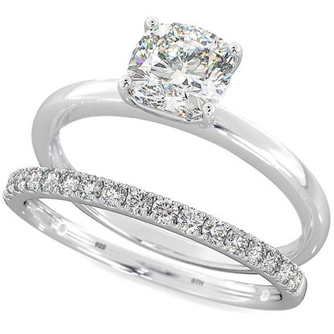 Stunning Diamond Solitaire Ring In Sterling Silver Fashion Fine Rings