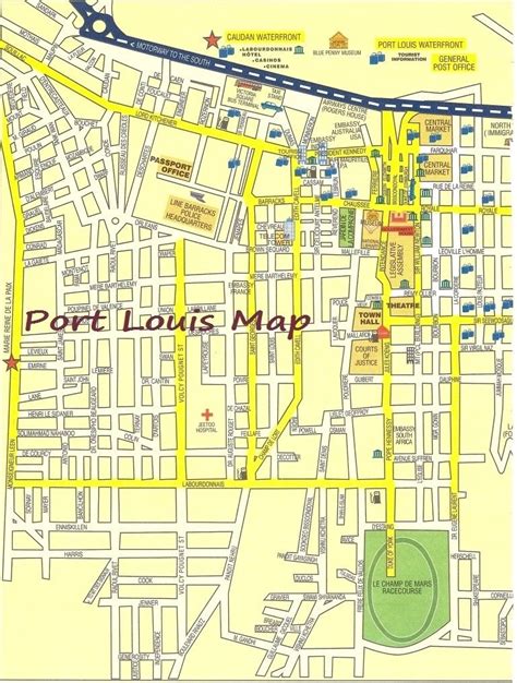 Port Louis Mauritius Map Islands With Names