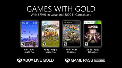 Xbox Games With Gold For July Include Conker Live And Reloaded And