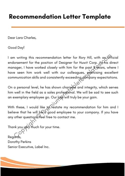 free printable reference letter template printable templates