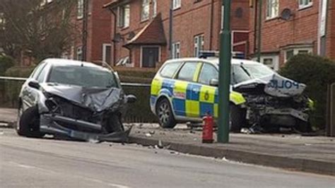 Boy 12 Injured In Nottingham Police Car Crash Bbc News