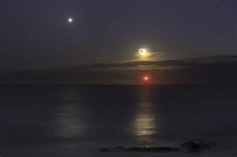 Sunset Venusmoon Sunset Of Venus And The Moon Over The Li Flickr