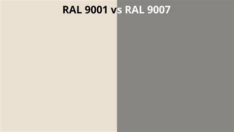RAL 9001 Vs 9007 RAL Colour Chart UK