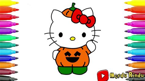 Coloring Hello Kitty In Halloween Costume Paint For Toddlers And