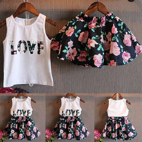 Childrenswear Girls Sleeveless Love Letters Printed Vest Topsandfloral
