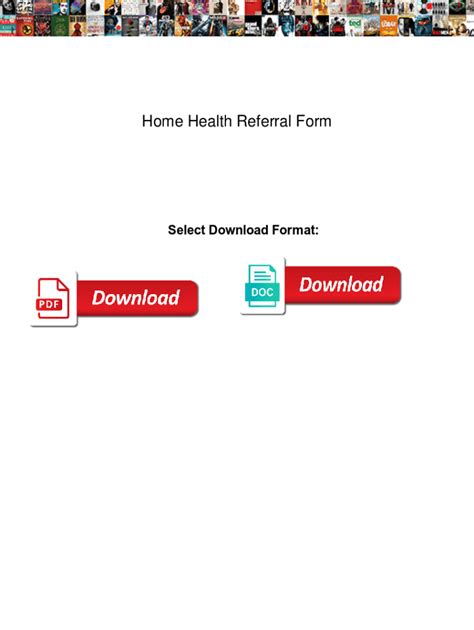 Fillable Online Home Health Referral Form Home Health Referral Form