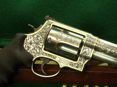 Sandw Engraved 50 Cal Revolver For Sale