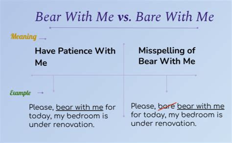 Bear With Me Or Bare With Me Learn The Correct Spelling Learn English