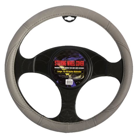Sport Grip Steering Wheel Cover For Car Suv Truck Gray Large Anti Heat