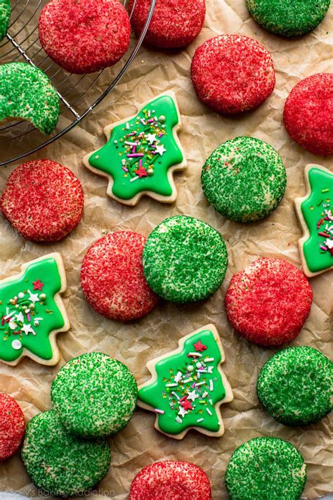 Cover bowl with plastic wrap and refrigerate for 15 minutes. Sparkling green and red cream cheese sugar cookies with ...