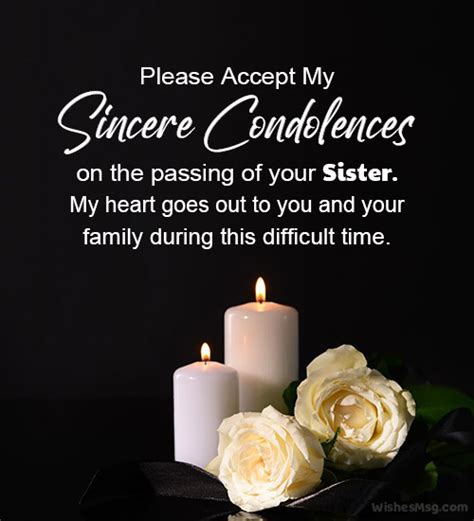 50 Condolence Messages On Death Of Sister Wishesmsg