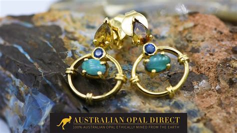 Natural Australian Opal Earrings Lightning Ridge Youtube
