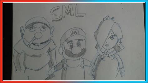 Speed Drawing Of Mario Jeffy And Rosalina From Sml