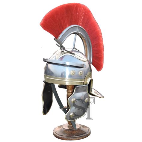 Imperial Itallic Roman Officer Helmet With Liner And Detachabl