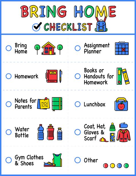 School Backpack Checklist Free Printable Organized 31