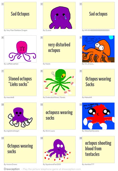 Sad Octopus Drawception