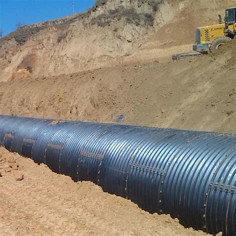 Corrugated Steel Culvert Pipe Assembled By Plates Qingdao Regions