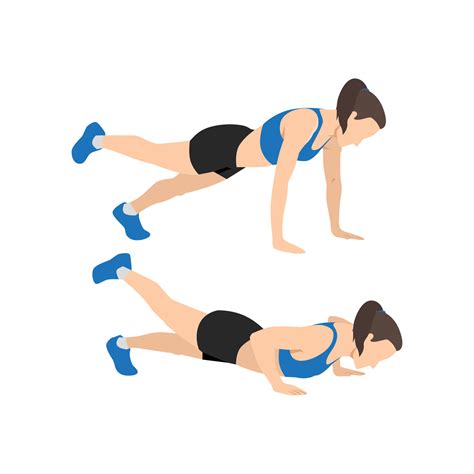 Woman Doing Raised One Legged Or Leg Push Up Exercise 22784931 Vector