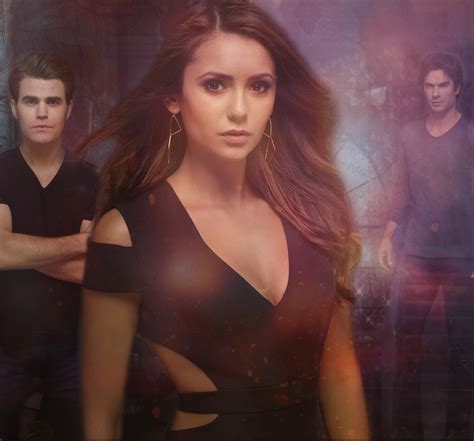 Stefan Elena And Damon Season 6 The Vampire Diaries Tv Show Fan Art
