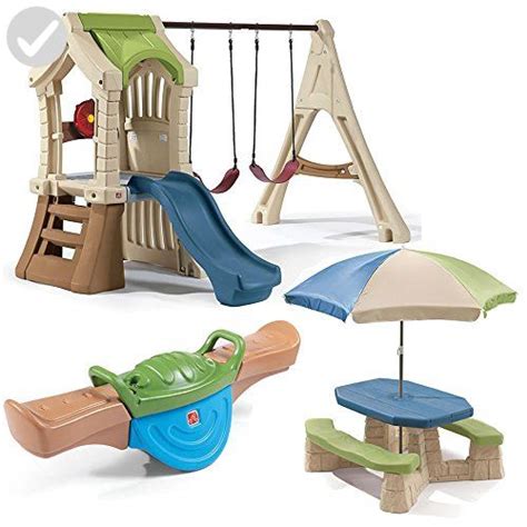 Step2 Swing Set And Backyard Playset Comb Includes Plastic Swing Set