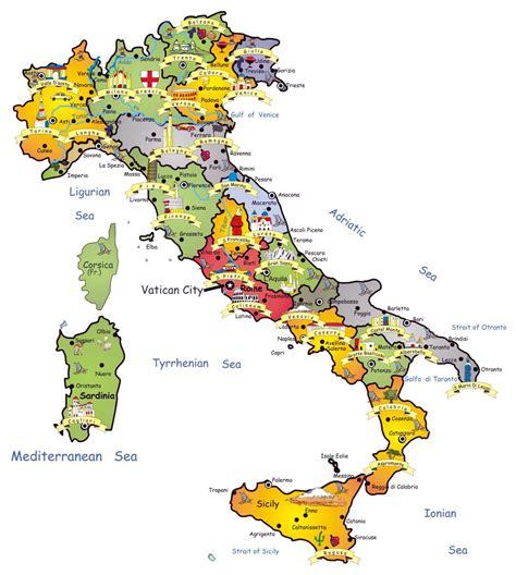 Large Detailed Tourist Map Of Italy Italy Europe Mapsland Maps Of The World