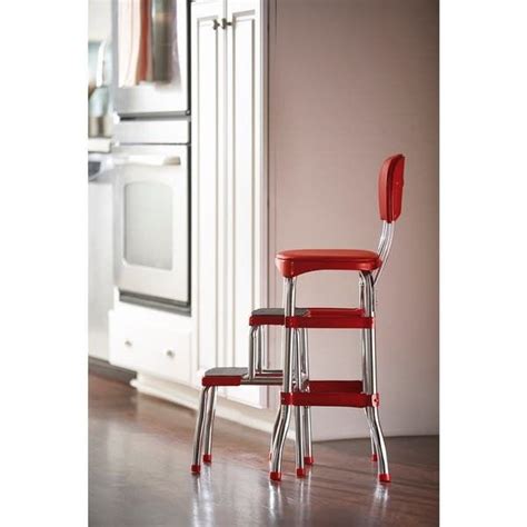 Cosco Stylaire Retro Chair Plus 2 Step Step Stool W Pull Out Steps