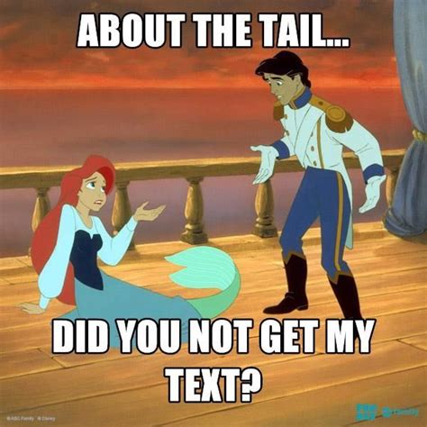 Ariel Text Mermaid Jokes Disney Funny Disney Memes