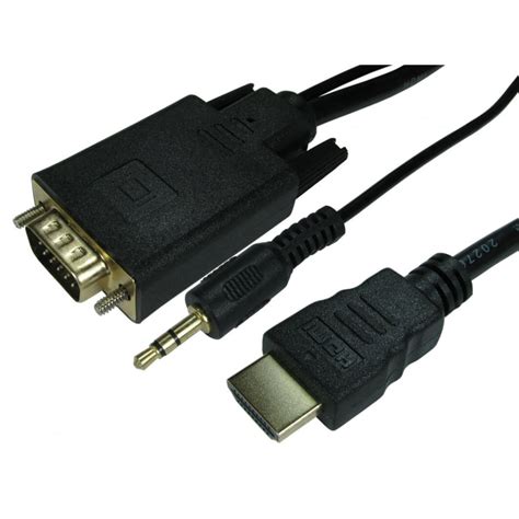 3.5 мм тип коннектора 1: HDMI to SVGA & Audio Converter Cable - 77HDMI-VGCBL ...