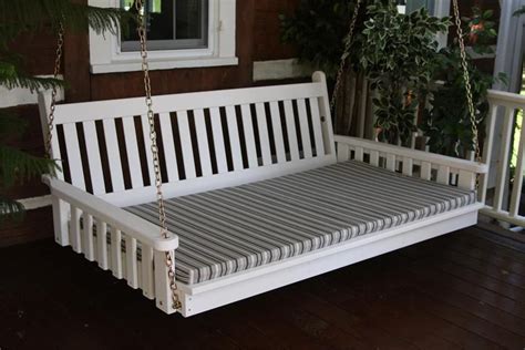 Amish Pine Wood Traditional English Swing Bed Porch Swing Bed