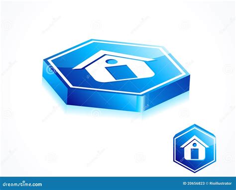 Abstract Blue Home Button Stock Vector Illustration Of Design 20656823