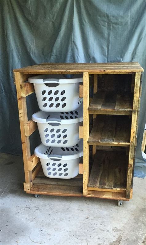 It's so easy to pull laundry out and put it directly into baskets. Laundry Basket Dresser (with shelves) | Laundry basket ...