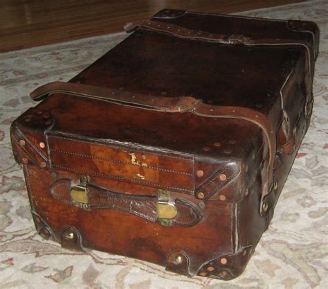 Antique English Leather Steamer Trunk Collectors Weekly