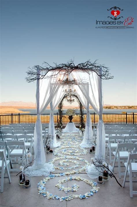 {v 01083} serene outdoor courtyard with lake las vegas views vegas wedding las vegas weddings