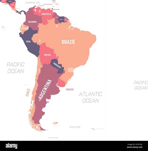 South America Map High Detailed Political Map South American Continent