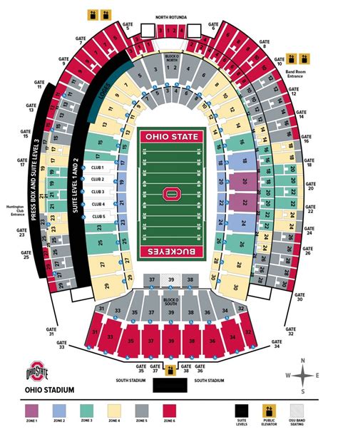 Ohio Stadium Seating Chart With Rows And Seat Numbers Cabinets Matttroy