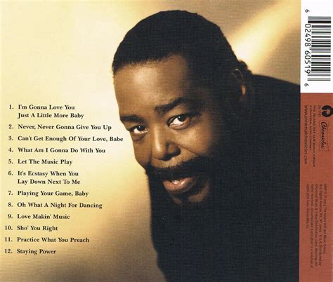 The Best Of Barry White Music Cd 20th Century Masters The Millennium