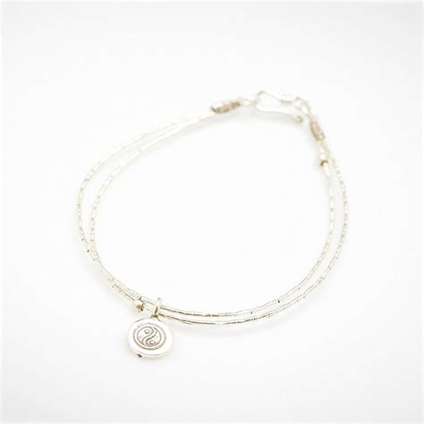 Fair Trade Thai Hill Tribe Silver Bracelet With Yin Yang Charm Harem Pants