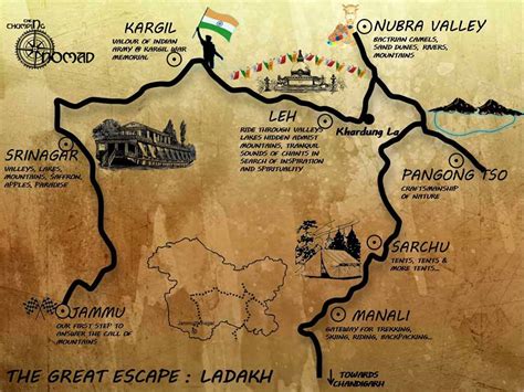 Leh Ladakh Circuit Map