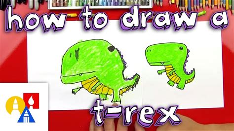 This art project, how to draw a dinosaur with shapes, is meant for young artists. How To Draw A Cartoon T-Rex - YouTube