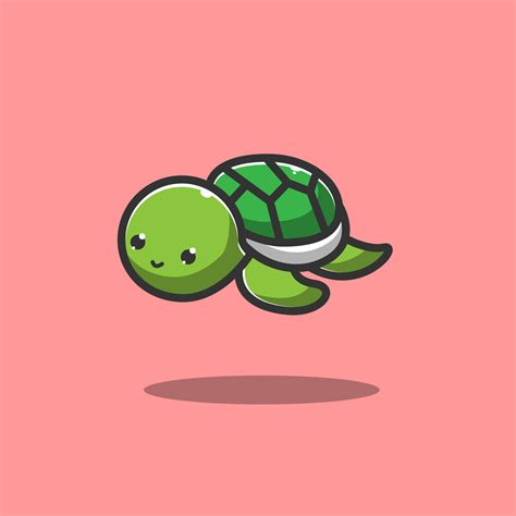 Cute Baby Turtle Vector Illustration 5070000 Vector Art At Vecteezy