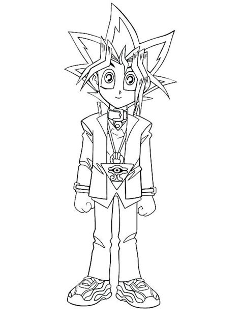 Printable Yugi Mutou Coloring Pages Anime Coloring Pages