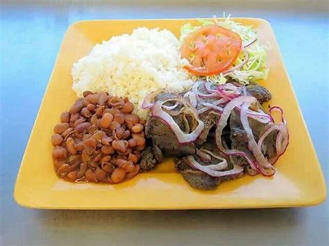 La Bandera National Dish Of Dominican Republic Red Kidney Beans In