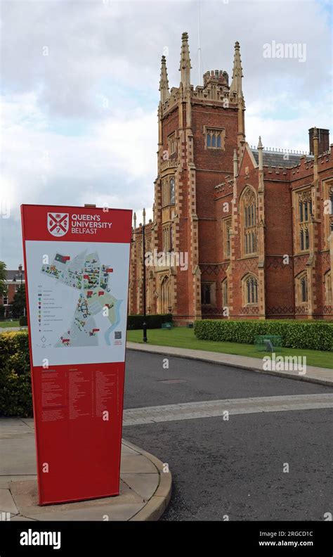 Map Of Queens University Belfast Stock Photo Alamy