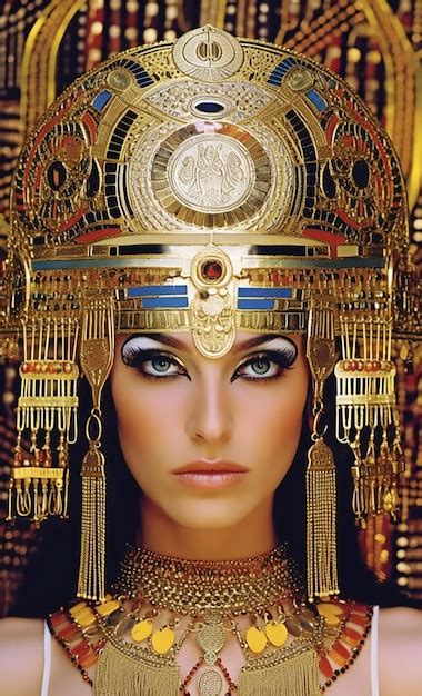 Premium Photo Portrait Of Beautiful Egyptian Woman With Gold Jewelry Luxury Style