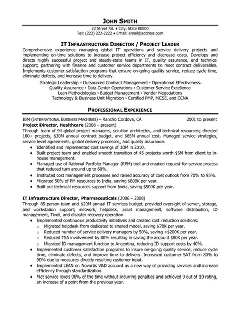 It Infrastructure Director Resume Sample And Template